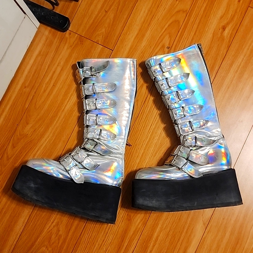 Holographic Demonia Damned boots